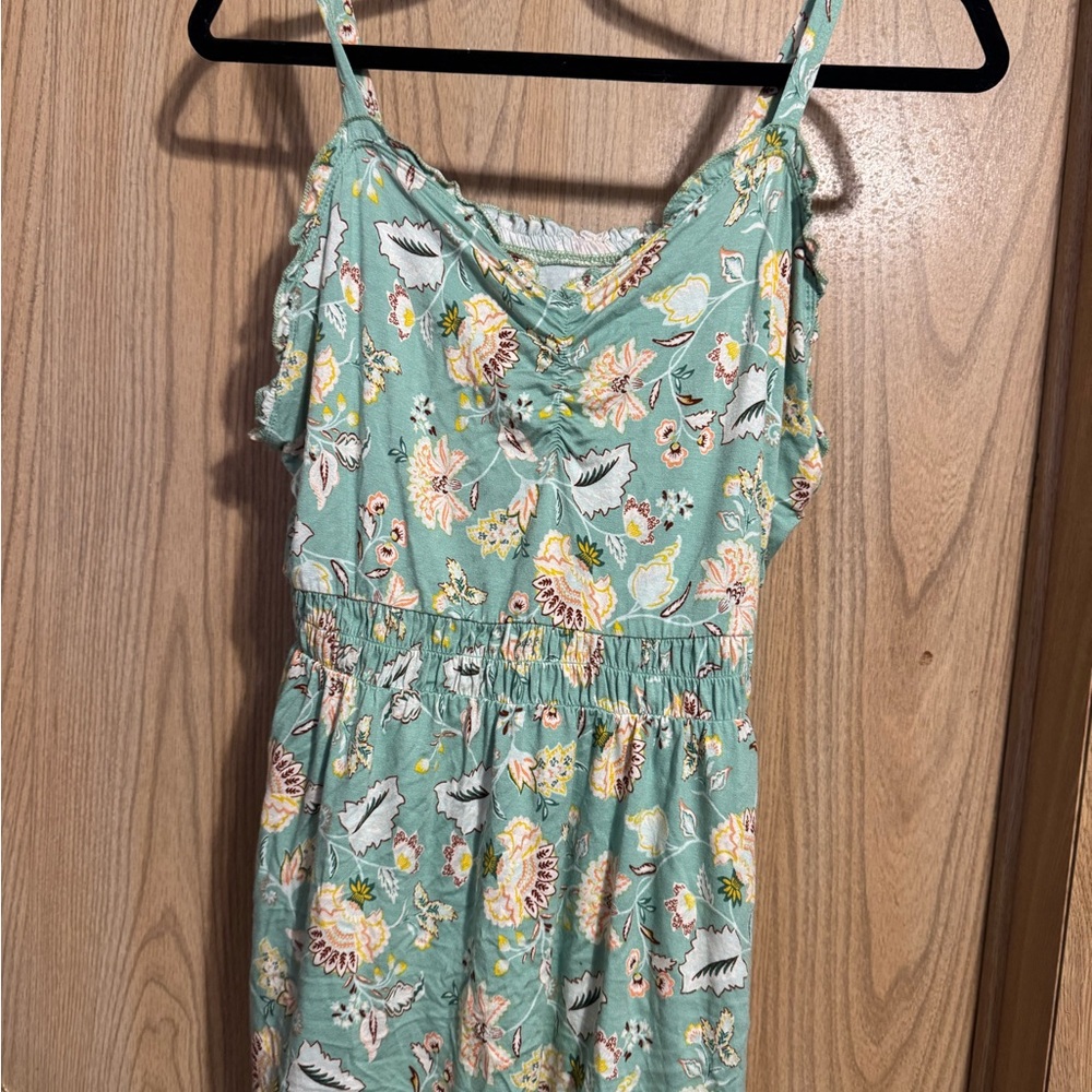 Green paisley print top